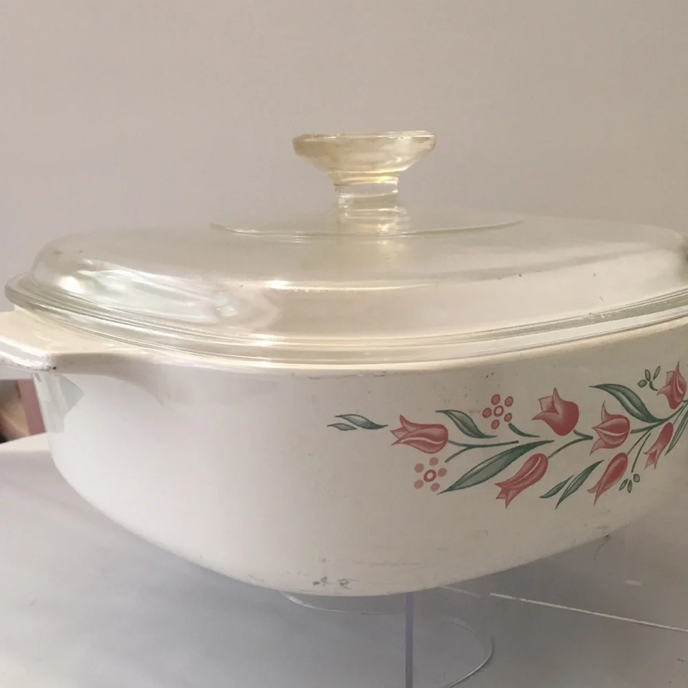 Vintage Corning Ware casserole with lid 95-Rosemarie 2 liters